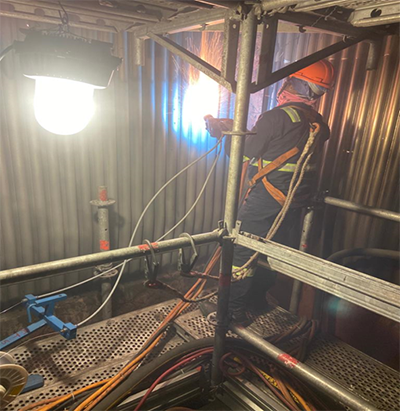 Arc Spray Coating Boiler Tube